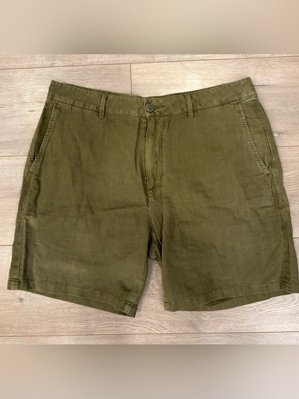 Flint and Tinder 7” Cotton Linen Shorts Green Men’s Size 34 Huckberry
